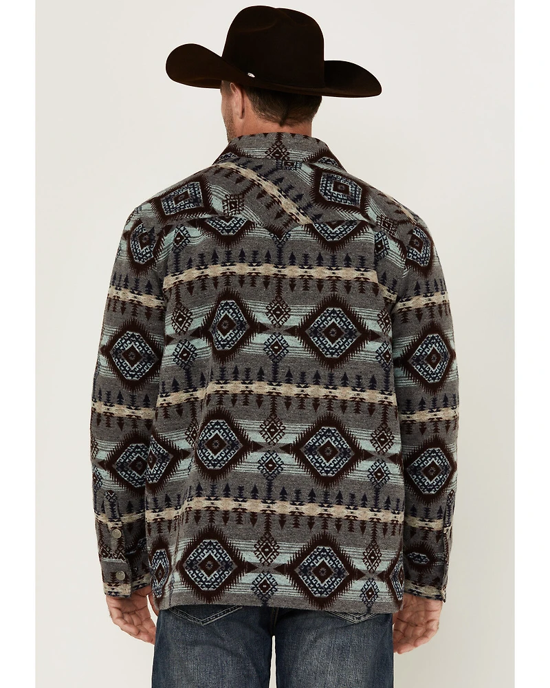 Powder River Outfitters Men's Southwestern Print Snap Jacket