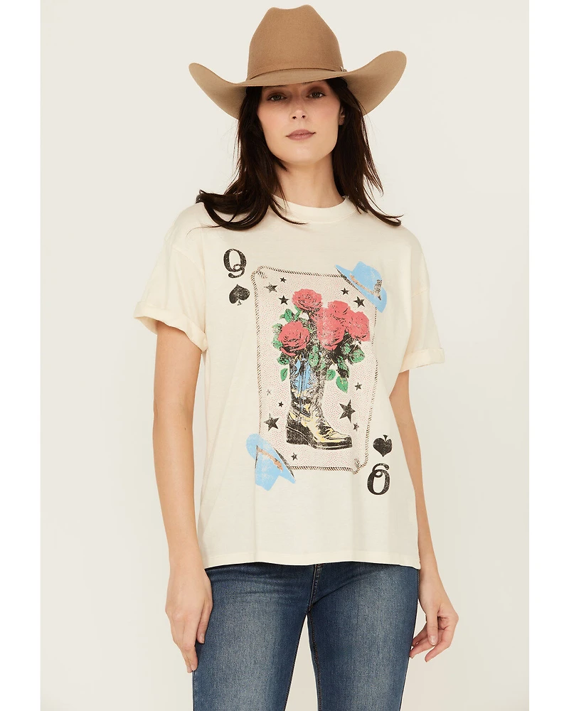 Girl Dangerous Women's Western Card Short Sleeve Tee