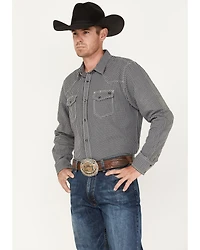 Blue Ranchwear Men's Gingham Print Pearl Snap Western Shirt