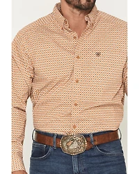 Ariat Men's Burnis Geo Print Long Sleeve Button-Down Western Shirt