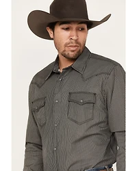 Moonshine Spirit Men's Country Night Striped Long Sleeve Western Snap Shirt