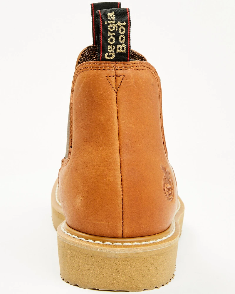 Georgia Boot Men's Original Wedge Chelsea Work Boots - Soft Toe