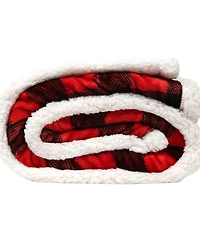 Carstens Home Lumberjack Plaid Sherpa Throw Blanket