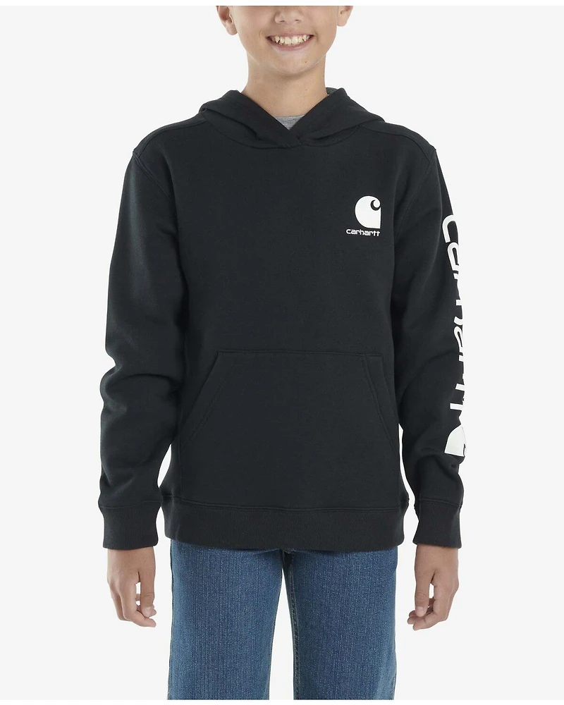 Carhartt Little Boys' Solid Logo Hooded Sweatshirt