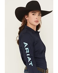 Ariat Women's Team Kirby Solid Long Sleeve Button-Down Stretch Western Shirt