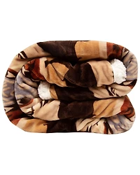 Carstens Home Wrangler Buffalo Southwestern Sherpa Fleece Throw Blanket