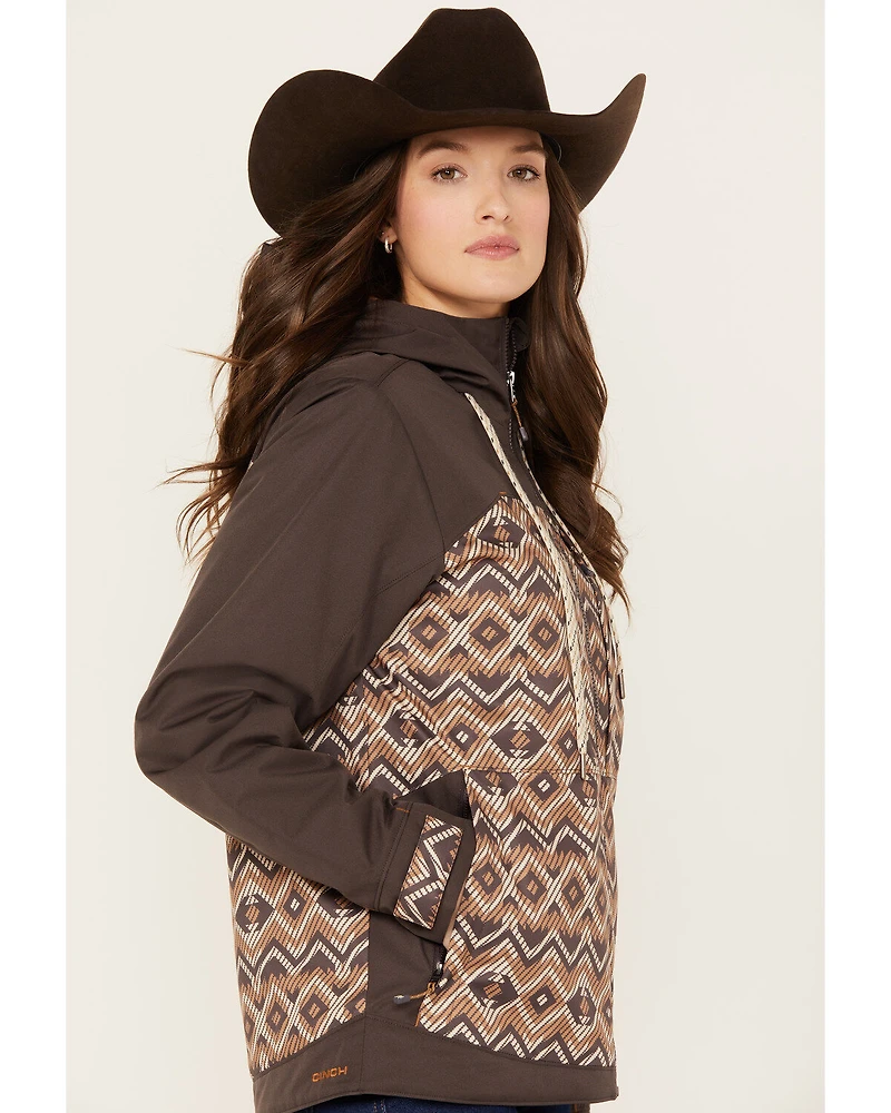 Cinch Women's Southwestern Print Fleece Lined Ski Coat