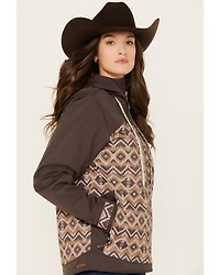 Cinch Women's Southwestern Print Fleece Lined Ski Coat