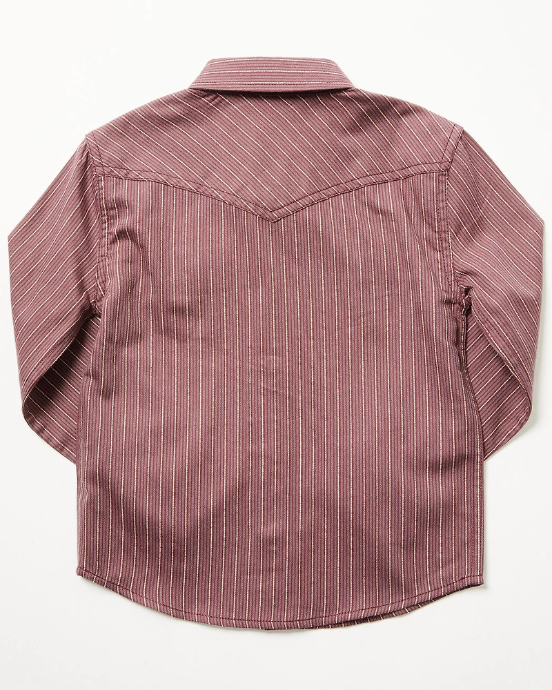 Cody James Toddler Boys' Everest Peak Striped Print Long Sleeve Snap Western Shirt