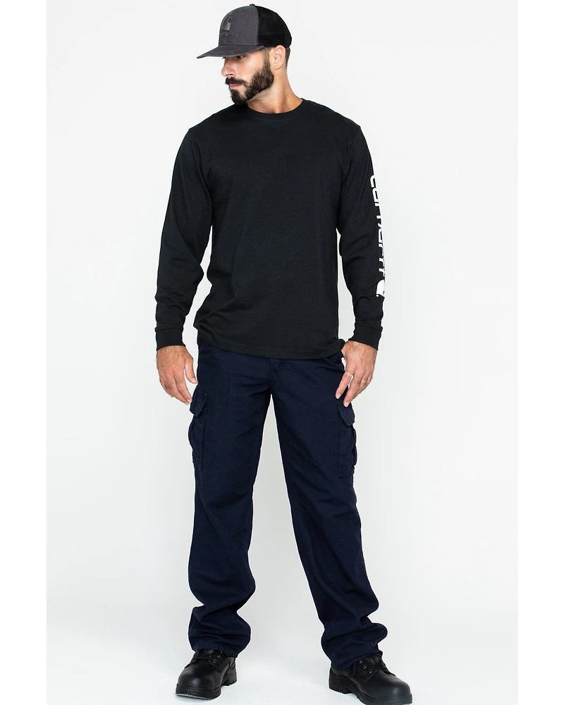 Carhartt Men's Loose Fit Heavyweight Long Sleeve Logo Graphic Work T-Shirt - Big & Tall