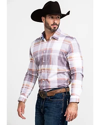 Scully Signature Soft Series Men's Large Plaid Snap Long Sleeve Western Shirt