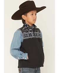RANK 45® Boy's Cheneka Southwestern Print Softshell Vest