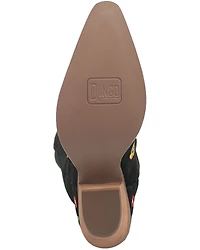 Dingo Women's Flower Power Suede Tall Western Boots - Snip Toe