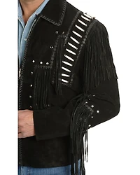 Liberty Wear Bone Fringed Leather Jacket