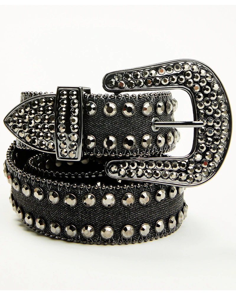 Shyanne Women's Denim Embellished Bling Belt