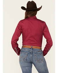 Cinch Women's Solid Long Sleeve Button Down Western Shirt