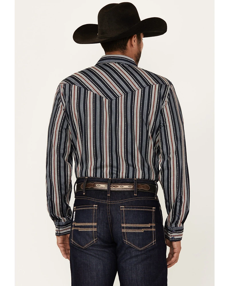 Cody James Men's Harvest Striped Long Sleeve Snap Western Shirt