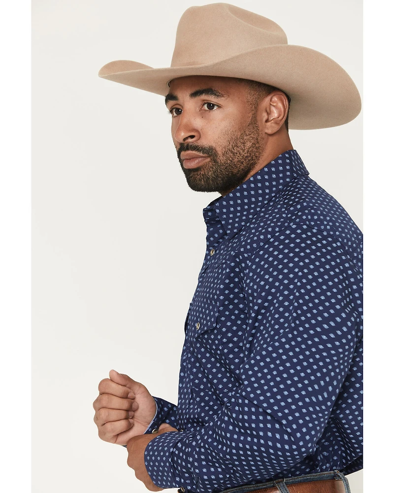 Wrangler 20X Men's Geo Print Long Sleeve Snap Stretch Western Shirt