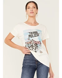 Tasha Polizzi Women's Title Watercolor Desert Scene Short Sleeve Graphic Tee