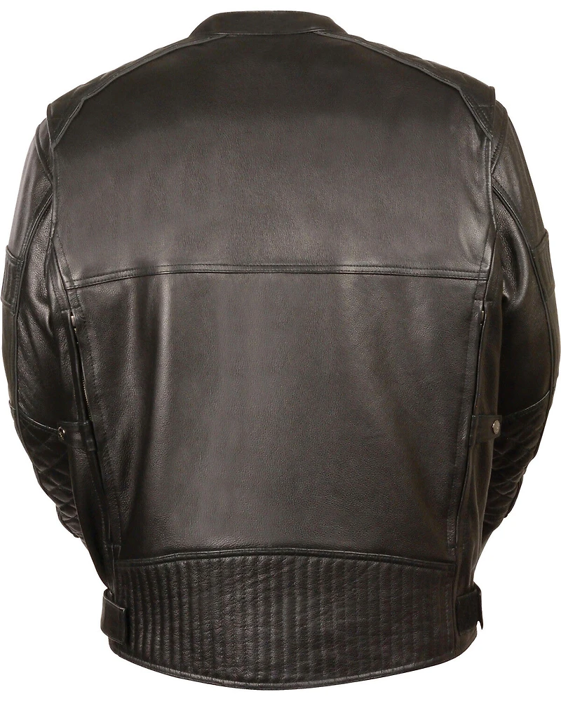 Milwaukee Leather Men's Quilted Pattern Scooter Jacket - Big 4X