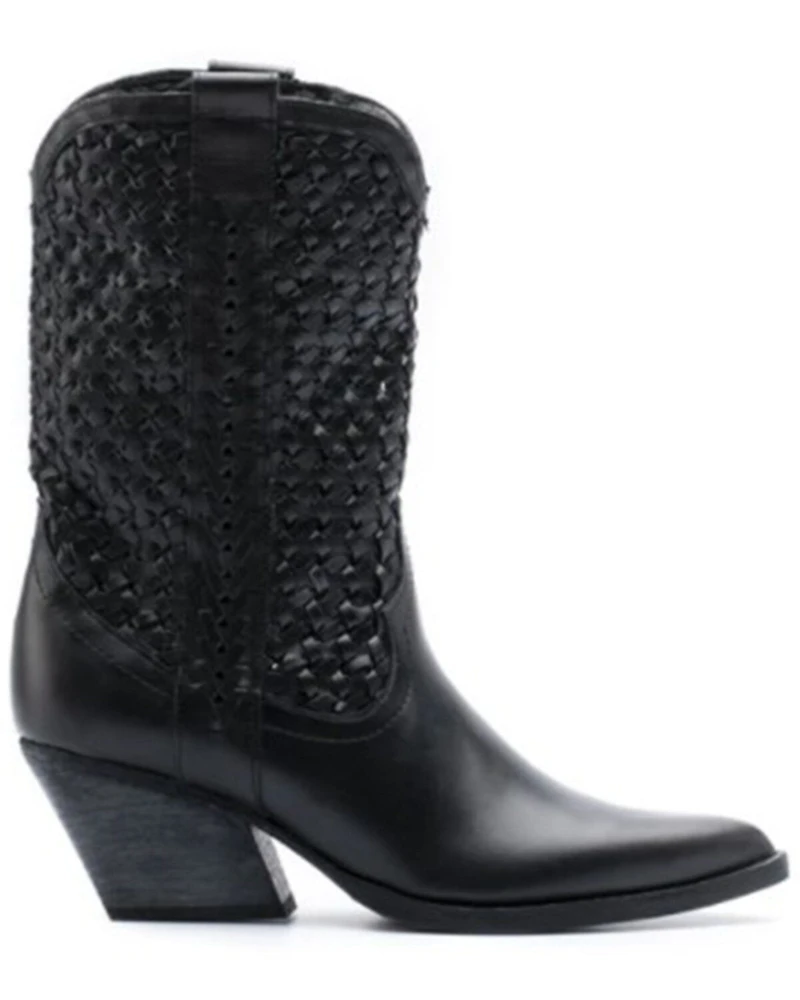 Golo Women's Reverse Woven Shaft Western Fashion Boots - Snip Toe
