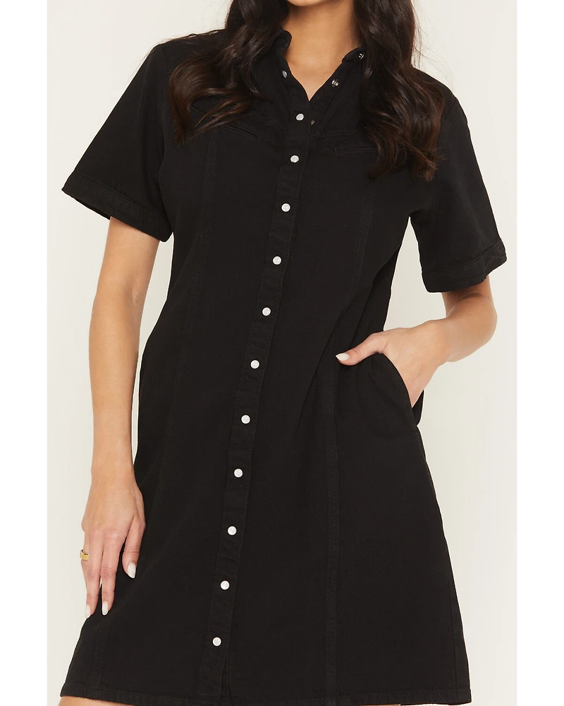 Levi's Women's Rinoa Short Sleeve Snap Denim Mini Dress