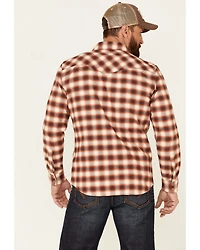 Pendleton Men's Red Wyatt Small Plaid Long Sleeve Snap Western Shirt