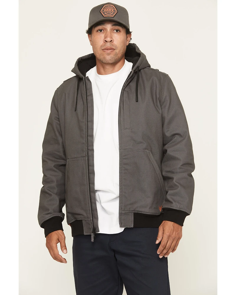 Hawx Men's Basalt Fleece Lined Hooded Duck Canvas Jacket