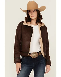 Shyanne Women's Shearling Lined Faux Suede Jacket