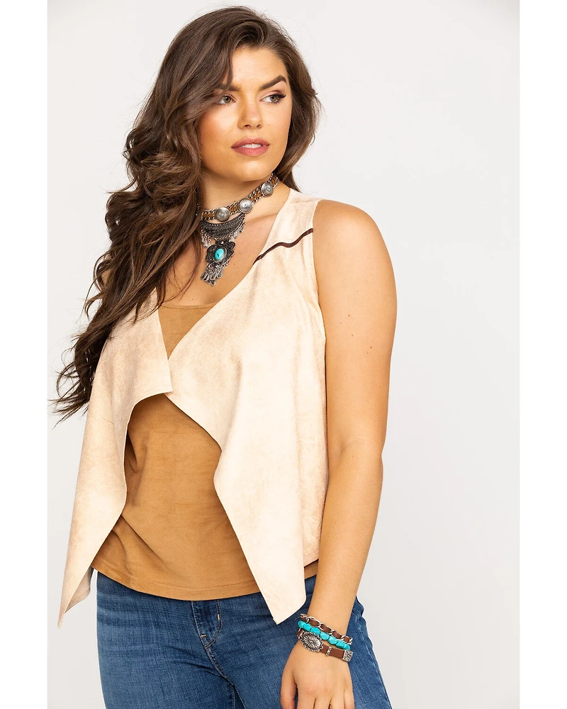 Shyanne Women's Faux Suede Fringe Vest