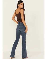 Shyanne Women's Oleander High Rise Bootcut Jeans