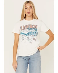 Youth Revolt Women's Cowboy Downhill Short Sleeve Graphic Tee