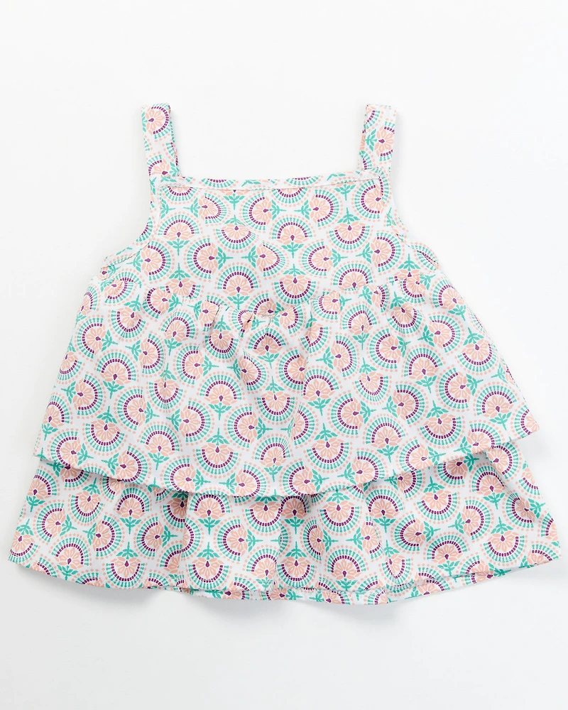 Wrangler Infant Girls' Sleeveless Ruffle Dress