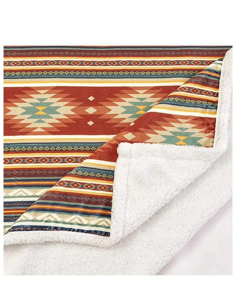 HiEnd Accents Del Sol Campfire Sherpa Throw