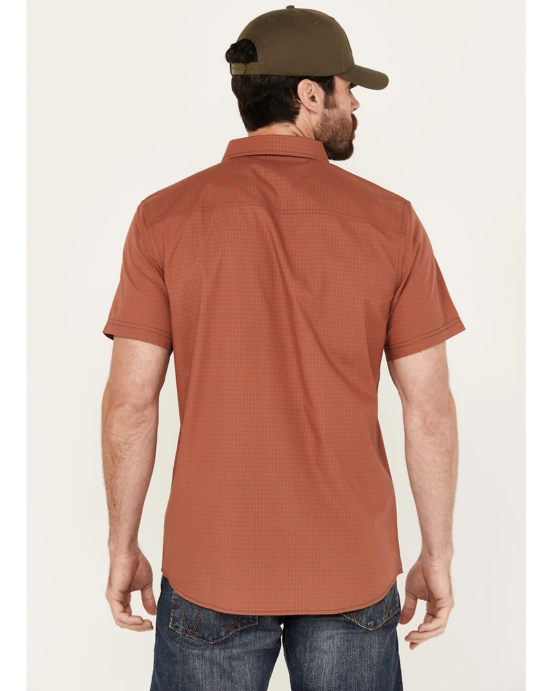 Brothers and Sons Men's Andrews Plaid Print Short Sleeve Button Down Western Shirt