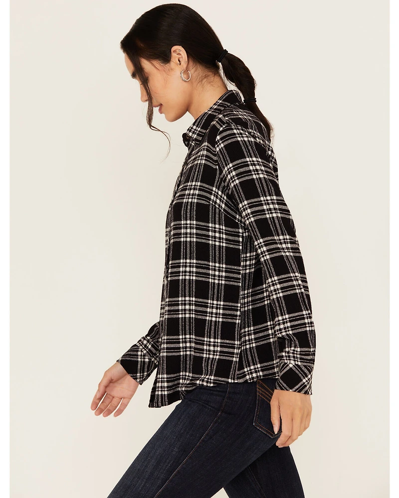 Idyllwind Women's Featherlight Plaid Print Long Sleeve Pearl Snap Western Shirt