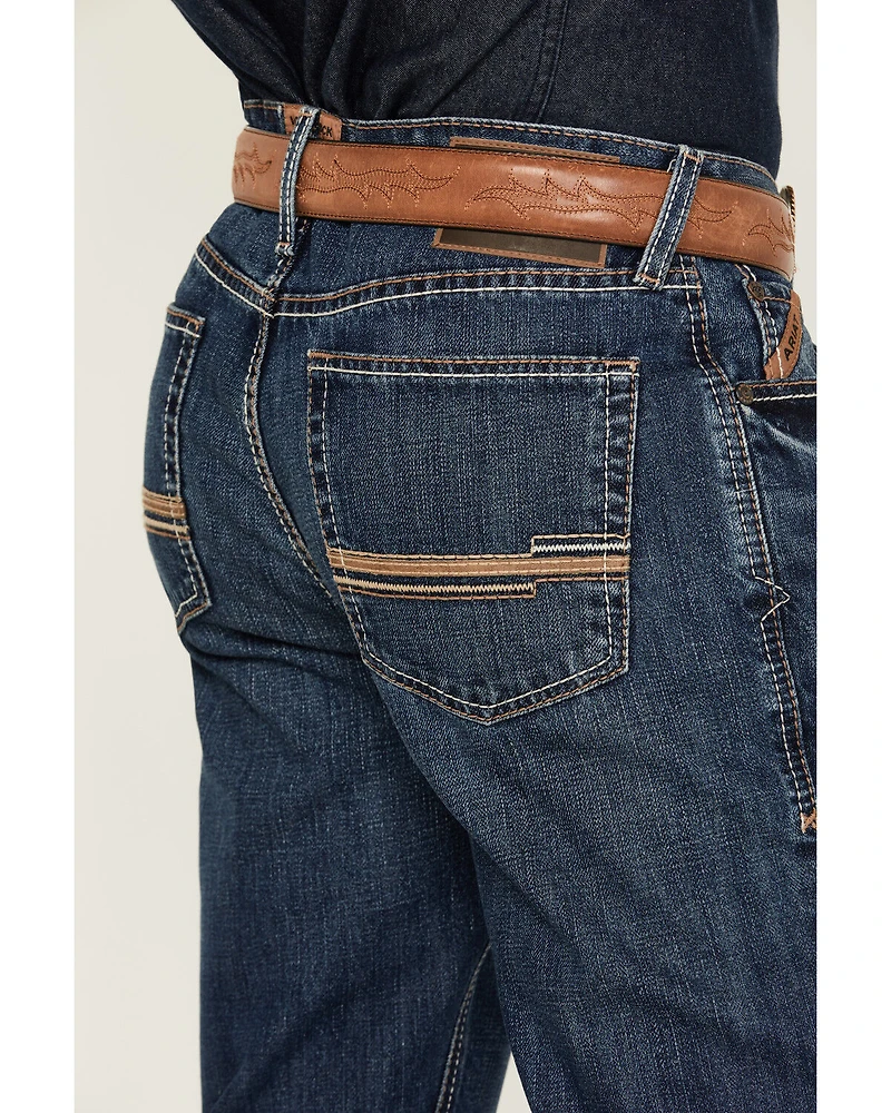 Ariat Men's Boot Barn Exclusive M4 Newton Phillip Medium Wash Relaxed Straight Stretch Denim Jeans