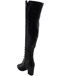 Milwaukee Leather Women's Open Toe Front Knee High Boots - Round
