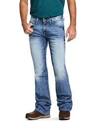 Ariat Men's M7 Rocker Shasta Light Wash Slim Straight Stretch Denim Jeans
