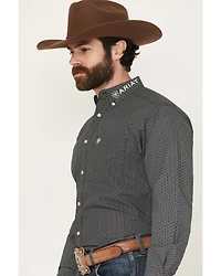 Ariat Men's Team Flower Geo Print Long Sleeve Button-Down Western Shirt