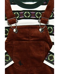 Cody James Infant Boys' Overalls & Striped Shirt Onesie Set