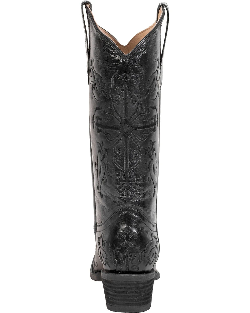 Circle G Women's Cross Embroidered Western Boots