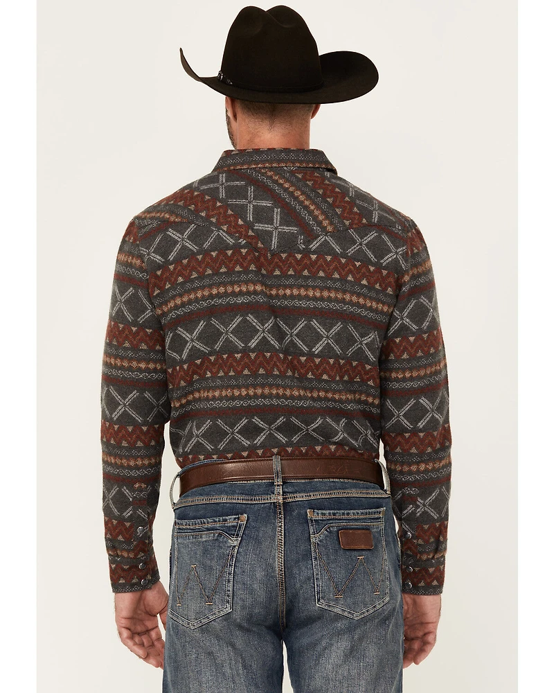 Cody James Men's Stand Tall Southwestern Print Long Sleeve Snap Western Shirt