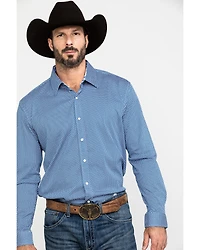 Scully Signature Soft Series Men's Geo Print Long Sleeve Western Shirt