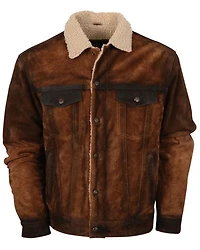STS Ranchwear By Carroll Men's Cash Money Suede Sherpa Jacket - 4X