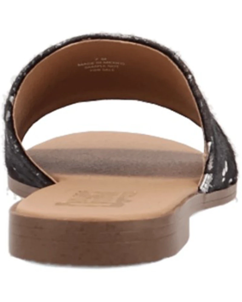 Dingo Women's Metallic Hairon Moo Sandals