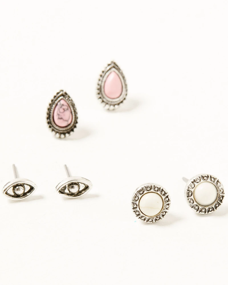 Shyanne Women's Snake And Stone Earring Set