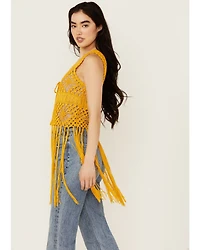 Rock & Roll Denim Women's Crochet Vest