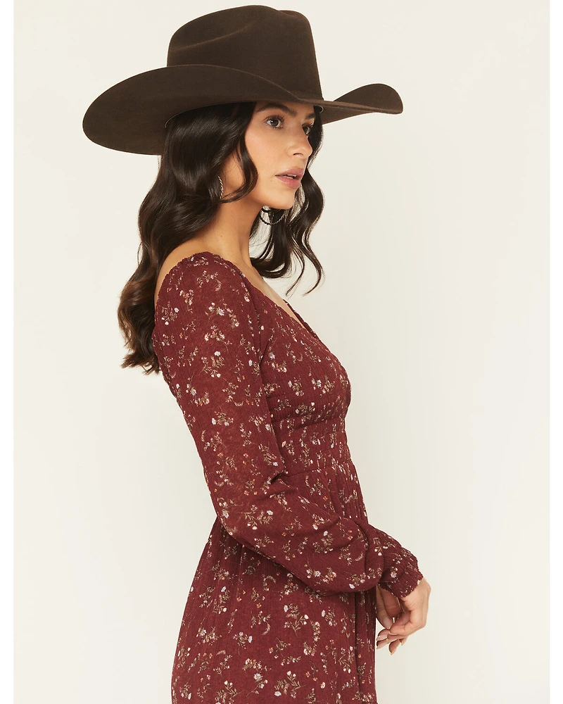 Idyllwind Women's Pippin Ditsy Floral Print Long Sleeve Mini Dress