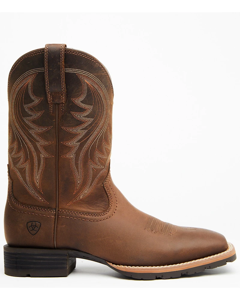 Ariat Men's Distressed Hybrid Rancher Western Performance Boots - Broad Square Toe